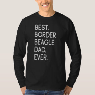 Camiseta Hombres Mejor Beagle Fronterizo Papá Nunca