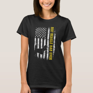 Camiseta Hombres Mejor Beagle Papá Nunca Eeuu Bandera Perro