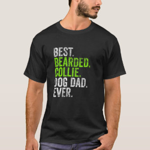 Camiseta Hombres Mejor Beardo Perro Collie Papá Mascota Per