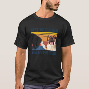 Camiseta Hombres Mejor Boxer Papá Perro Día del Padre