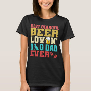 Camiseta Hombres Mejor Cerveza Con Cabello Amante Papá Perr