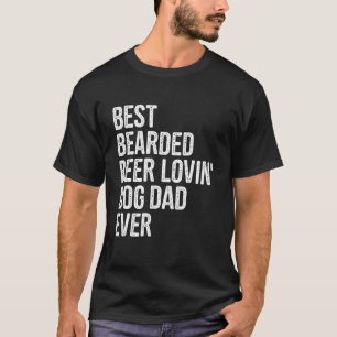 Camiseta Hombres Mejor Cerveza Con Cabeza Amante Perro Padr
