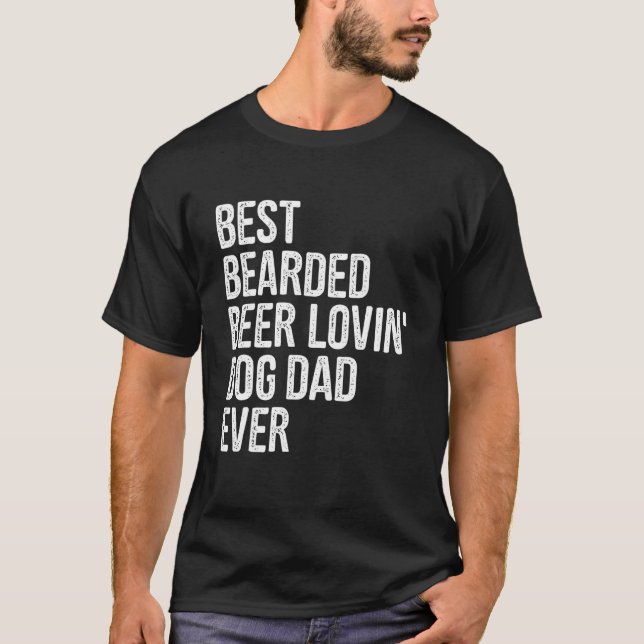 Camiseta Hombres Mejor Cerveza Con Cabeza Amante Perro Padr (Anverso)