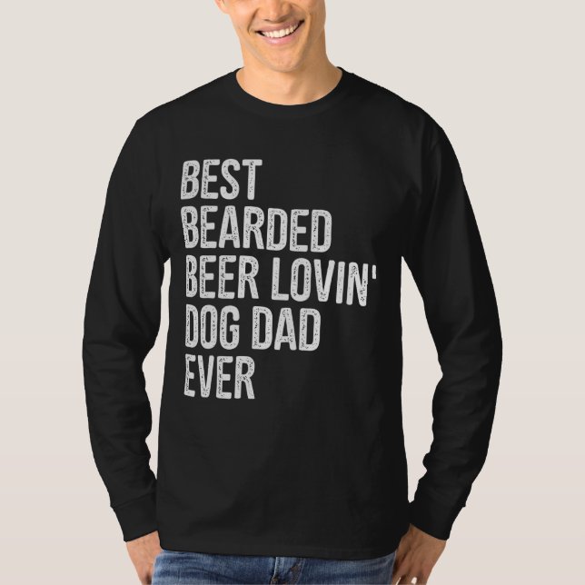 Camiseta Hombres Mejor Cerveza Con Cabeza Amante Perro Padr (Anverso)