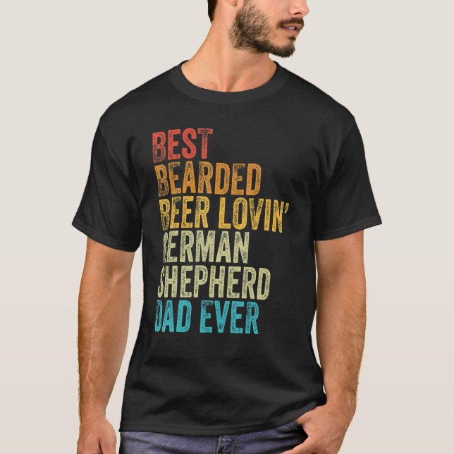 Camiseta Hombres Mejor Cerveza De Cabello Amado Pastor Alem (Anverso)