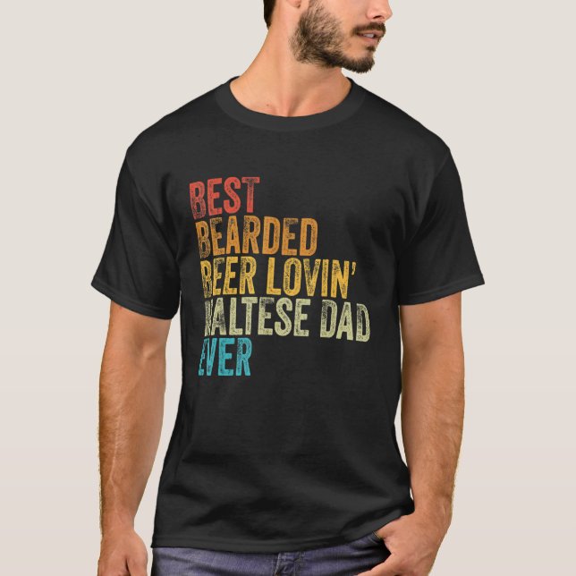 Camiseta Hombres Mejor Cerveza De Cabello Amante Padre Masc (Anverso)