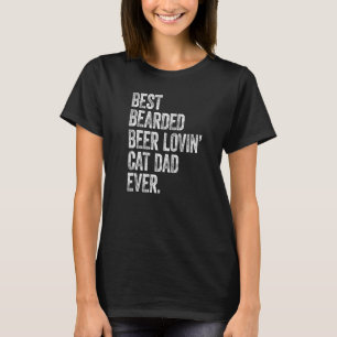 Camiseta Hombres Mejor Cerveza De Cabello Amo Gato Padre Ma