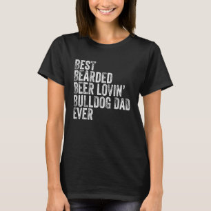 Camiseta Hombres Mejor Cerveza De Cabello Bulldog Papá Masc