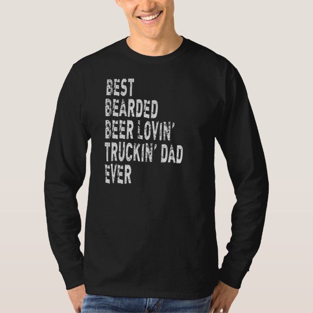 Camiseta Hombres Mejor Cerveza De Cabello Que Ama La Camion (Anverso)