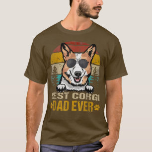 Camiseta Hombres Mejor Corgi Dad Nunca Vintage Dog Lover 