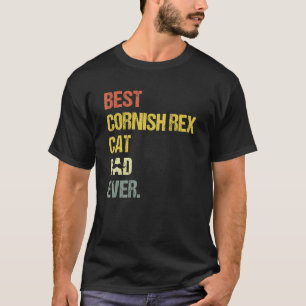 Camiseta Hombres Mejor Cornish Rex Cat Dad