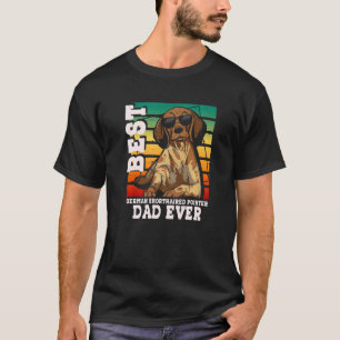 Camiseta Hombres Mejor Corto Alemán Pointer Dad Siempre GSP