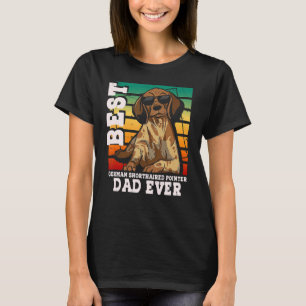 Camiseta Hombres Mejor Corto Alemán Pointer Dad Siempre GSP