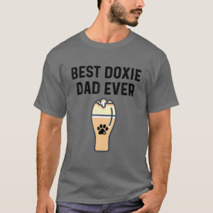 Camiseta Hombres Mejor Dachshund Dad Beer Glass Wiener Dog
