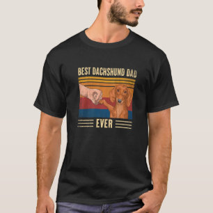 Camiseta Hombres Mejor Dachshund Papa Nunca Vintage Fist Bu