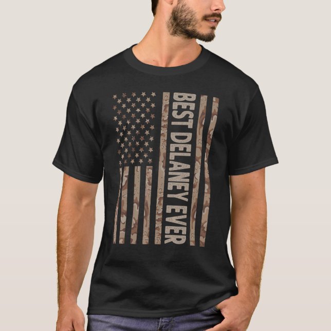 Camiseta Hombres Mejor Delaney Jamás Abuelo De Bandera Esta (Anverso)