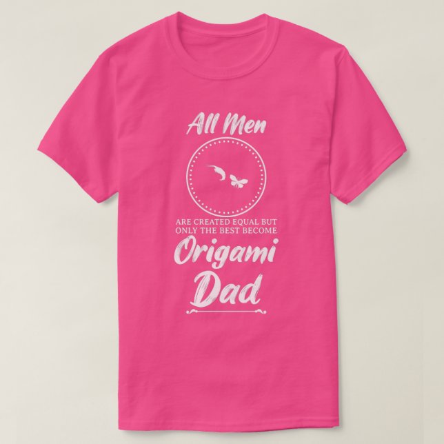 Camiseta Hombres Mejor Diseño Gracioso De Origami Dad Para  (Diseño del anverso)