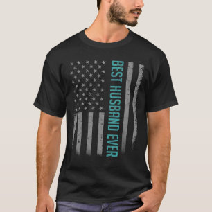 Camiseta Hombres Mejor Esposo Que Nunca Bandera Americana R
