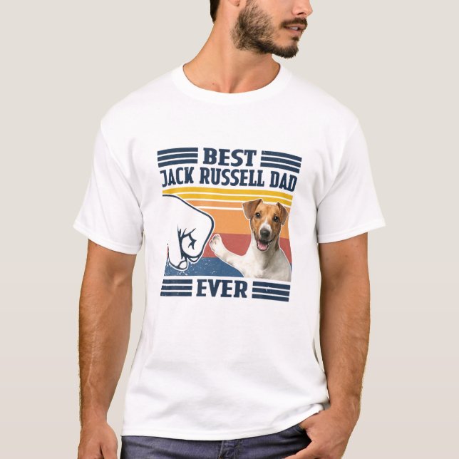 Camiseta Hombres Mejor Jack Russell Dad Papá Nunca Funny Pe (Anverso)