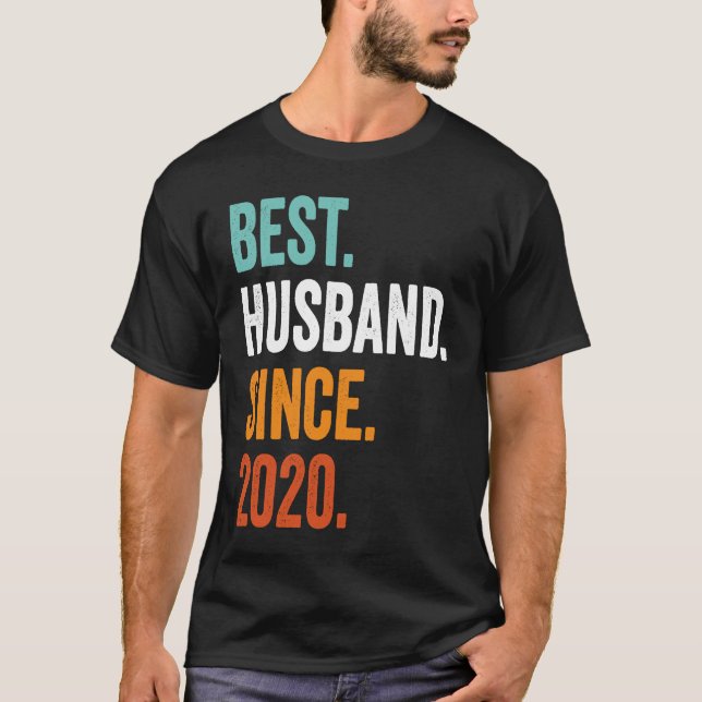 Camiseta Hombres Mejor Marido Desde 2020 Tercer boda annive (Anverso)