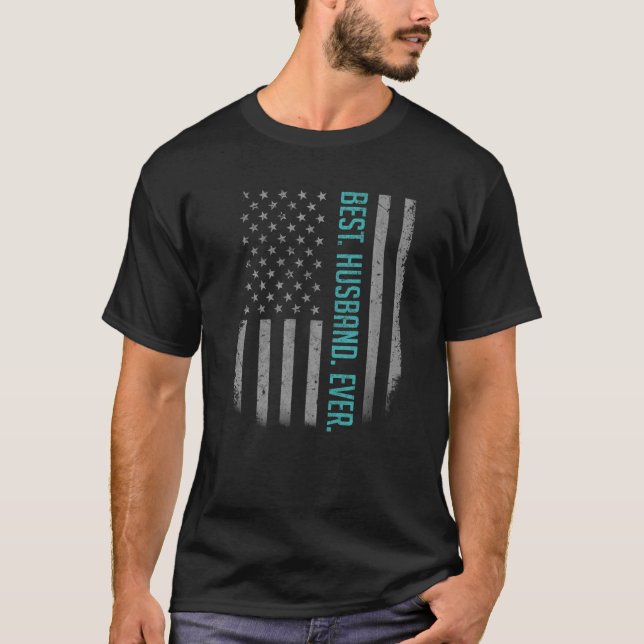 Camiseta Hombres Mejor Marido Que Nunca Bandera Estadounide (Anverso)