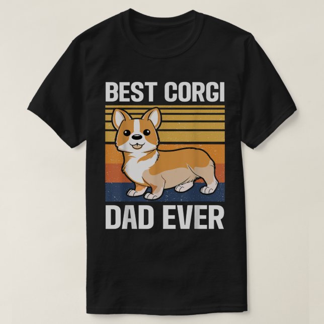 Camiseta Hombres Mejor Padre Corgi (Diseño del anverso)