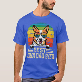 Camiseta Hombres Mejor Padre Corgi Día de Padres Vintage11
