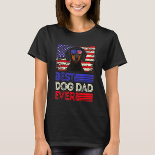 Camiseta Hombres Mejor Padre De Dachshund Que Patriota De L