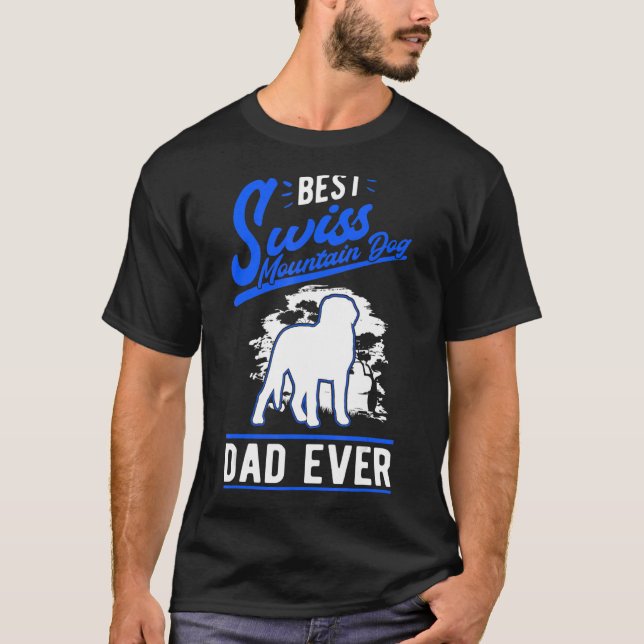 Camiseta Hombres Mejor Padre De Perro De Montaña Suizo (Anverso)