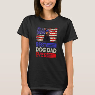 Camiseta Hombres Mejor Padre Doberman Que Patrioti Bandera 