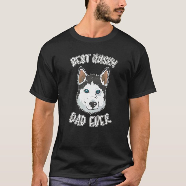 Camiseta Hombres Mejor Padre Husky Perro Padre Siberian H (Anverso)