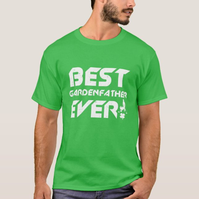 Camiseta Hombres Mejor Padre Jardinero Regalos St Patricks  (Anverso)
