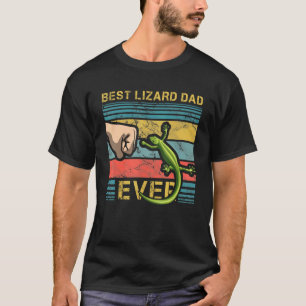 Camiseta Hombres Mejor Padre Lizard Drago Con Cabeza De Pad