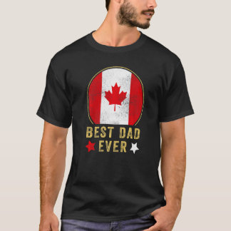 Camiseta Hombres Mejor Padre Que Canadá Padre País Canadá