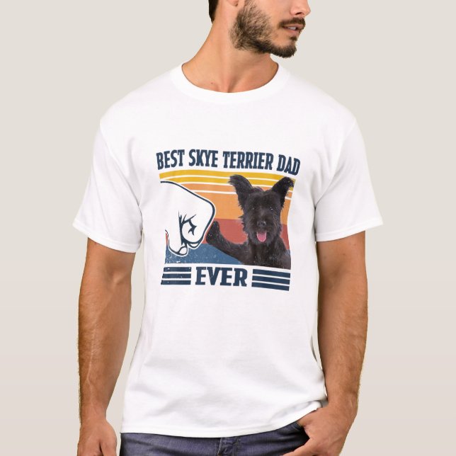 Camiseta Hombres Mejor Padre Terrier De Skye Papá Nunca Div (Anverso)
