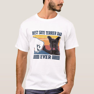 Camiseta Hombres Mejor Padre Terrier De Skye Papá Nunca Div