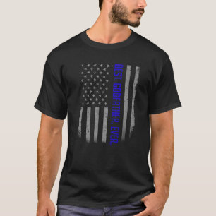 Camiseta Hombres Mejor Padrino Que Nunca Bandera Estadounid
