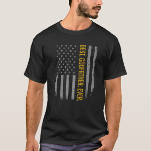 Camiseta Hombres Mejor Padrino Que Nunca Bandera Estadounid