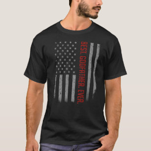 Camiseta Hombres Mejor Padrino Que Nunca Bandera Estadounid