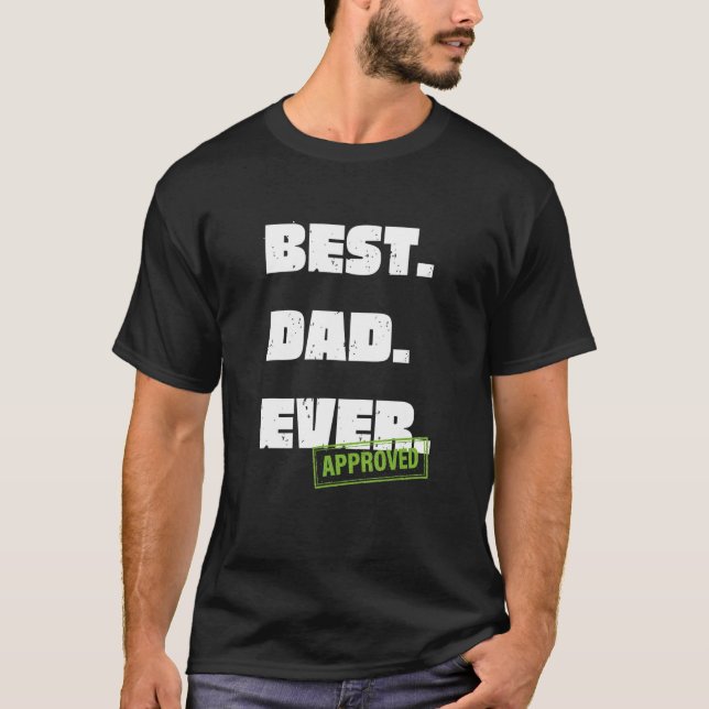 Camiseta Hombres Mejor Papá Aprobado (Anverso)