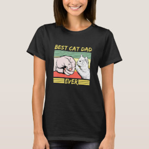 Camiseta Hombres Mejor Papá Gato Jamás Gatos Padre Pega Puñ