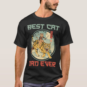 Camiseta Hombres Mejor Papá Gato Jamás Sabertooth Catana Ja