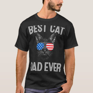 Camiseta Hombres Mejor Papá Gato Nunca Gafas De Sol Estadou