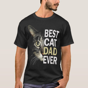 Camiseta Hombres Mejor Papá Gato Nunca Gato Padre Padres