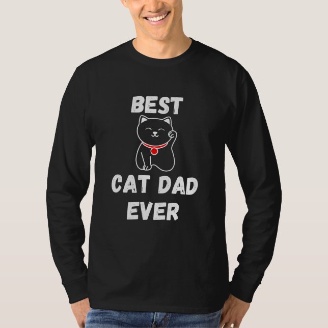 Camiseta Hombres Mejor Papá Gato Que Nunca Padres Ropa Por  (Anverso)