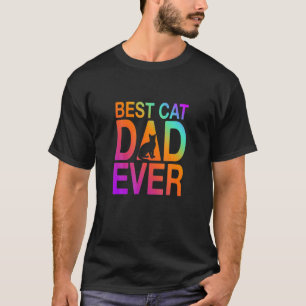 Camiseta Hombres Mejor Papá Gato Vintage Para El Gato Padre