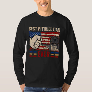 Camiseta Hombres Mejor Papá Pitbull Nunca Dueño De Perro Ba