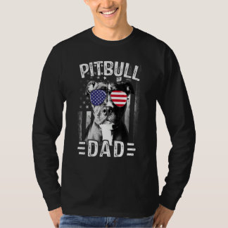 Camiseta Hombres Mejor Papa Pitbull Perro Alguna Vez Bander