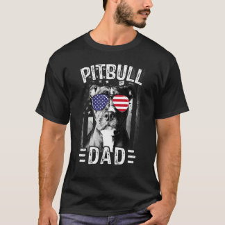 Camiseta Hombres Mejor Papa Pitbull Perro Alguna Vez Bander