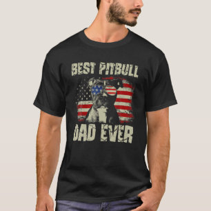 Camiseta Hombres Mejor Papa Pitbull Perro Nunca Papá Bander
